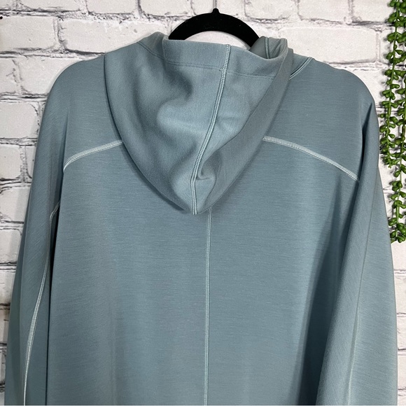 -Athleta Sage Green Hooded Pullover Sweater Size Large - Picture 13 of 15